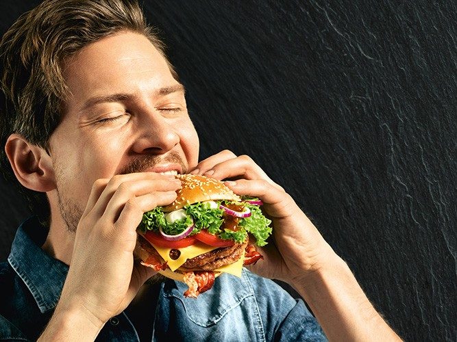 Werbefotografie, Mc Donald's My Burger Kampagne Sujet Mann